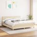 Maison Exclusive - Sommier à lattes de lit avec matelas Crème 160x200 cm Tissu
