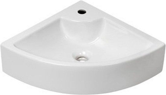 Plieger Miami Hoekfontein - 32x32cm - Wit - Keramiek