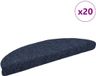 VidaXL Trapmatten zelfklevend 20 stuks 56x17x3 cm blauw halfrond