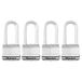 Master Lock M5XQLJ Magnum hangslot voor buiten, robuust, met sleutel, 4 stuks, gelijksluitend, zilverkleurig