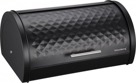 Top Choice Broodtrommel Diamond Zwart Staal - 15 l - Klausberg
