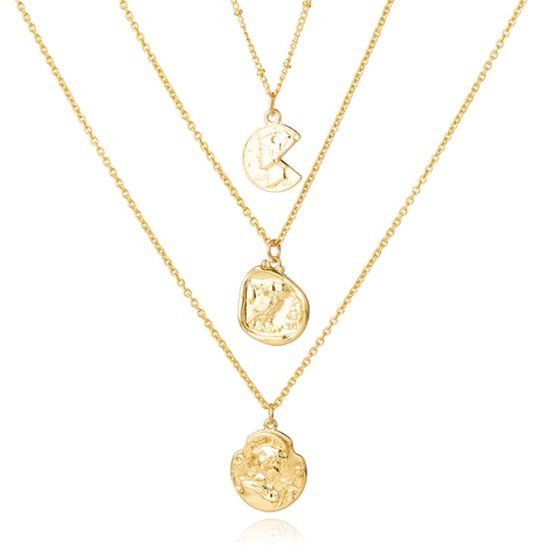 LGT JWLS LGT Jewels Multilayer Ketting Pacman - 3 lagen