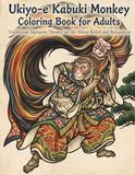 Ukiyo-e Kabuki Monkey Coloring Book for Adults