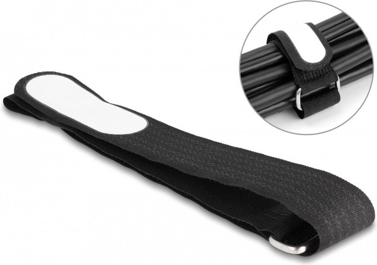 DeLOCK Zelfklevende bruid met Lasso Y GRIFO DE ETIQUETA LA 457 X AN 25 MM NEGRO 5 PIEZAS