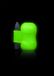 Shots - Ouch! Ouch! Glow in the Dark Vibrating Masturbator - Neon Green