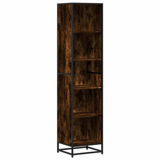 vidaXL Boekenkast - 40x35x170,5 cm - Bewerkt Hout - Gerookt Eikenkleurig