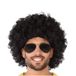Atosa party Verkleedpruik voor heren en dames - zwart - Pietenpruik - krullen - afro krulletjes - met sinterklaas