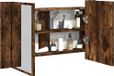 Maison Exclusive - Armoire miroir LED en chêne fumé, 80 x 12 x 45 cm, acrylique