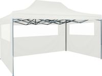 Prolenta Maison Exclusive Opvouwbare partytent met 3 zijpanelen, 291x413x315 cm, wit