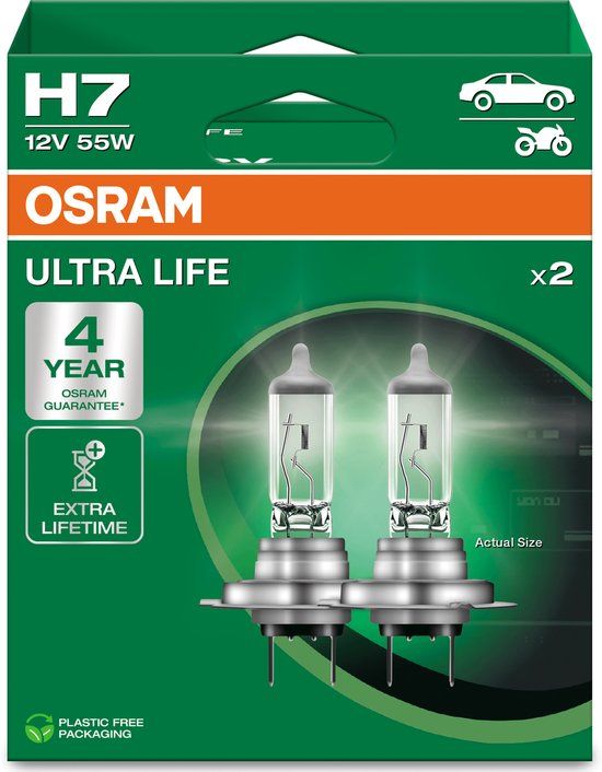 Osram Ultra Life - Autohalogeenlamp - Lange Levensduur - 4 Jaar Garantie