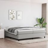 Maison Exclusive - Cadre de lit avec sommier tapissier, gris clair, 200 x 200 cm, textile
