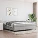 Maison Exclusive - Cadre de lit avec sommier tapissier, gris clair, 200 x 200 cm, textile
