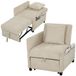 HOMCOM Lit d'appoint - Chenille (100% polyester) - 72,5 x 89,5 x 83 cm - Beige