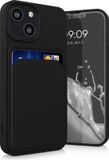 kwmobile telefoonhoesje geschikt voor Apple iPhone 13 mini - Hoesje met pasjeshouder - TPU case in zwart