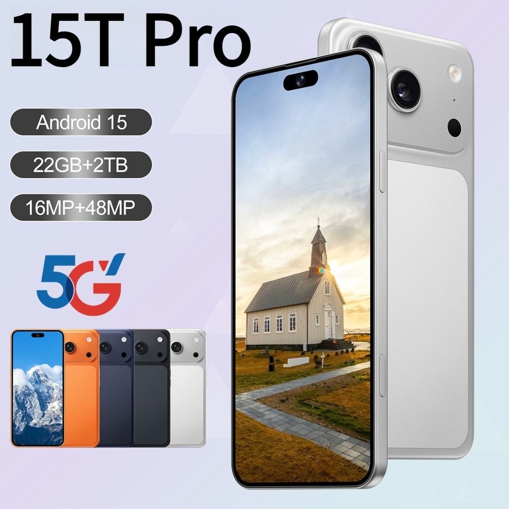 CHOTOG Mobiele Telefoons 15T Pro Android 15 5G Dual SIM Smartphone Origineel 7800mAh 7,3 inch Gezichtsherkenning Globale Versie Mobiele Telefoons