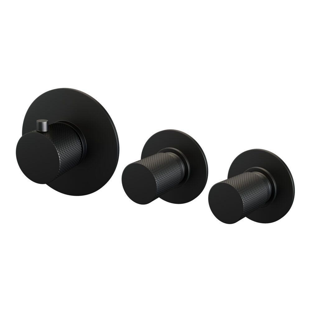 Brauer Black Carving Inbouw Thermostaat - Zwart