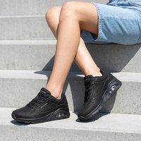Skechers Uno Shiny Scale Sneakers zwart