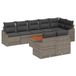 vidaXL Tuinbank Set 9-delig Grijs Polyrattan