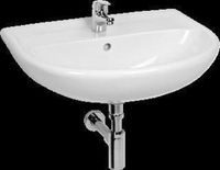 Jika Lyra Plus Wastafel - Vierkant - 1 kraangat - RVS - 550x450 mm - Wit