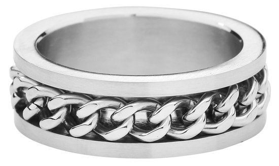 etNox hard and heavy etNox Mesh Steel Unisex Ring - zilverkleurig