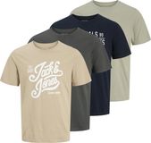 Jack & Jones Heren T-Shirt JJLINO 4-Pack