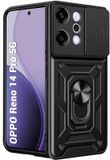 Techsuit Hoesje geschikt voor Oppo Reno14 Pro - Camshield Back Cover - Zwart