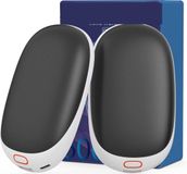Merkloos / Sans marque Bol Handwarmer, oplaadbaar, 2 stuks, zwart