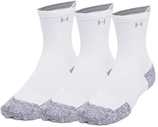 Under Armour Hardloopsokken Ad Run Cushion 3-pack Crew 1387043 - Heren - Wit - Maat 47-50