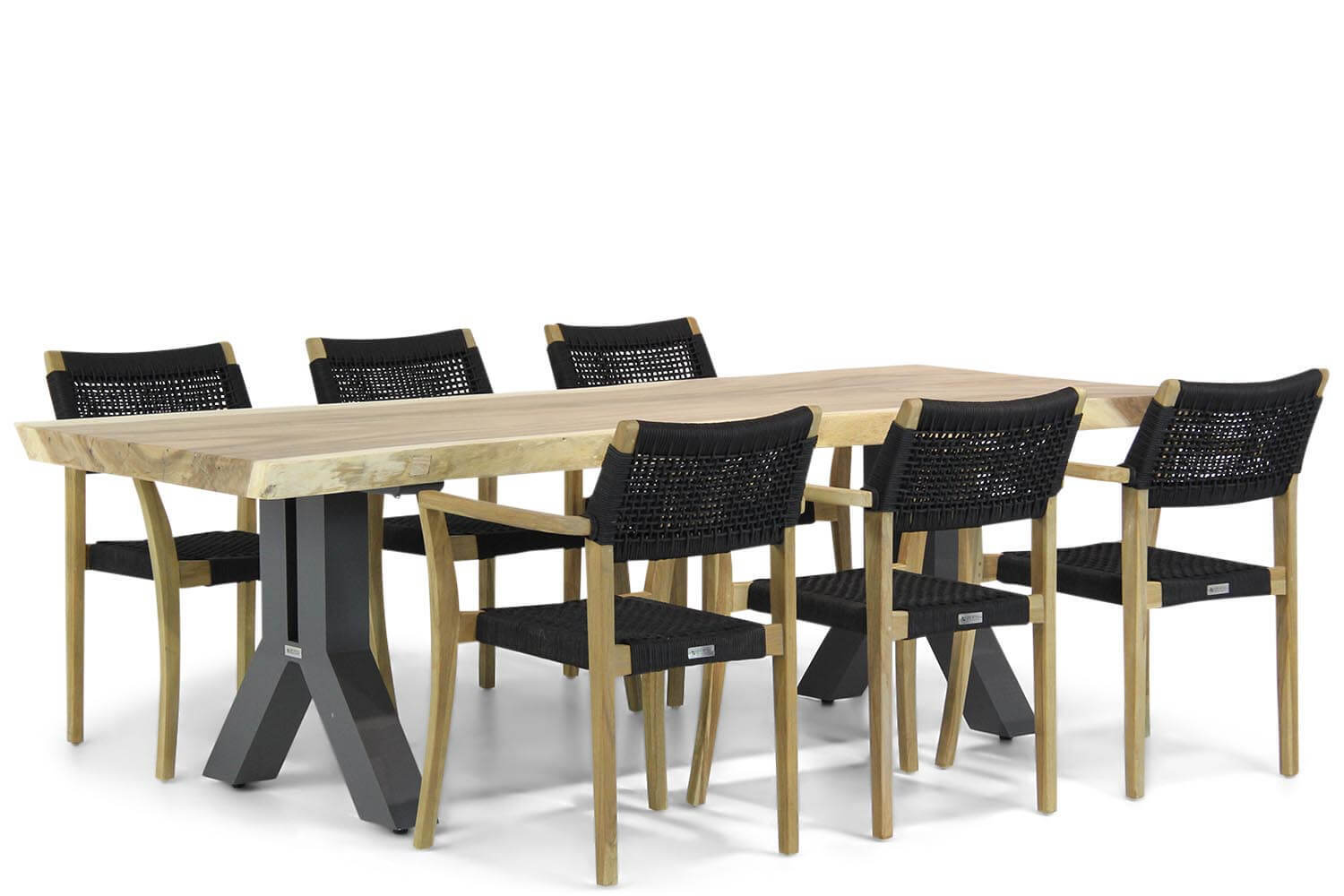 Lifestyle Garden Furniture Lifestyle Dallas/Woodside 240 cm dining tuinset 7-delig