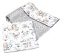 Kinderdeken Medi Partners Kinderdeken met kussen 100% Katoen Minky Grote Bilaterale Set 75x100 + 35x30cm Multifunctioneel Wieg en Kinderwagen