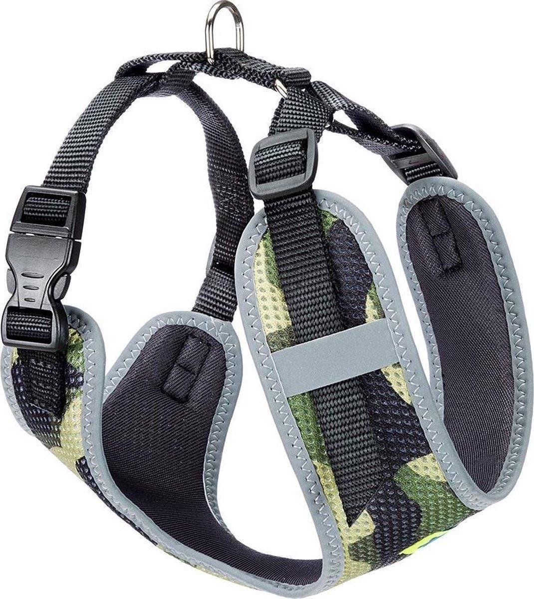Ferplast Hondentuigje Nikita Legerprint Nylon Groen 22-33 Cm