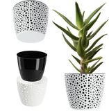 KADAX Bloempot van kunststof, Ø 11 cm, zwart