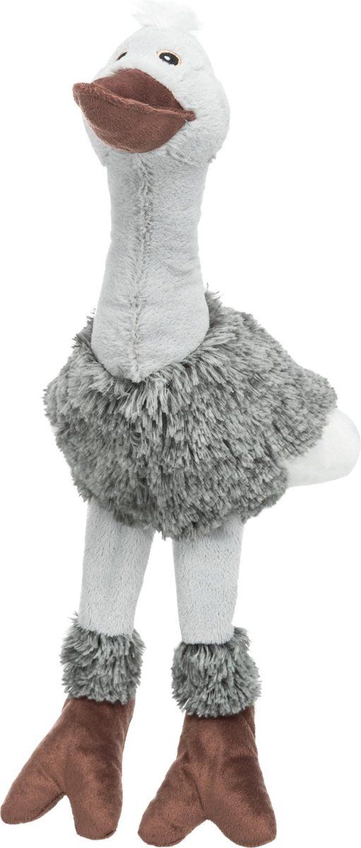 TRIXIE pluche struisvogel met geluid 53 cm - grijs