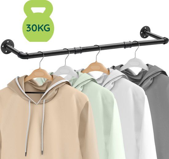 XIVADA Kledingrek Zora - Metaal - Draagkracht 30 KG - 110 cm - Zwart