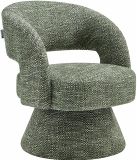 Vente-unique Draaibare fauteuil in getextureerde stof - Groen - Maison Céphy NAROLIA