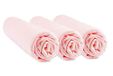 Easy Dort Hoeslaken, bamboe, voor babybed, 60 x 120 cm, roze, 3 stuks
