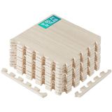 Yes4All P9PL es4All - Foam vloermatten voor fitnessapparatuur (24 grijs, 6 stuks), massief, D. 12 tegels, licht notenhout, 3,5 m² (30,5 x 30,5 cm)