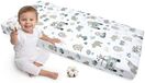 Medi Partners Hoeslaken voor een Babybedje 60x120 cm 100% Katoenen babybeddengoed kindermatras slaapzak (Mint Zoo)