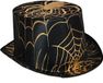 Funny Fashion Halloween Zwarte hoge hoed met gouden spin