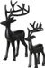 Boltze Rendier Thielo, set van 2 stuks, zwart, aluminium, 35 cm