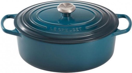 Le Creuset signature ovale braadpan 31cm deep teal