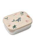 Liewood Thermoskan 'Arthur' crème / stone grey / spar / zilver