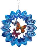 Mobiel Bol Windvanger HQ Metal Hanging Wind Spinner 3D Butterflies 110264 Blauw 30 x 38 cm