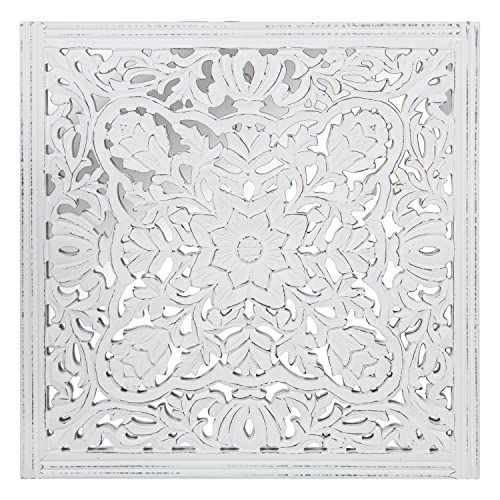 DRW Retablo Vierkant - MDF-hout - Spiegel - Wit - 100x100cm