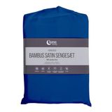 Luna Sleep Bamboe Satijn Bed Set Koningsblauw