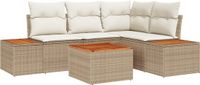 vidaXL Banc de jardin beige et crème