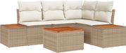 vidaXL Banc de jardin beige et crème
