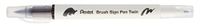 Pentel Penseel Teken Pen Twin Tip Donkerbruin - Pack van 10