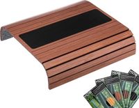 Kos Design Armleuning Organizer - Banktafel - Bank Organizer - Bank Dienblad - flexibel dienblad armleuning - Bamboe - Beschermende Coating - Donker Kers