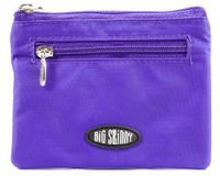 Big Skinny Money Penny Coin Slim Wallet, geschikt voor maximaal 13 kaarten, paars
